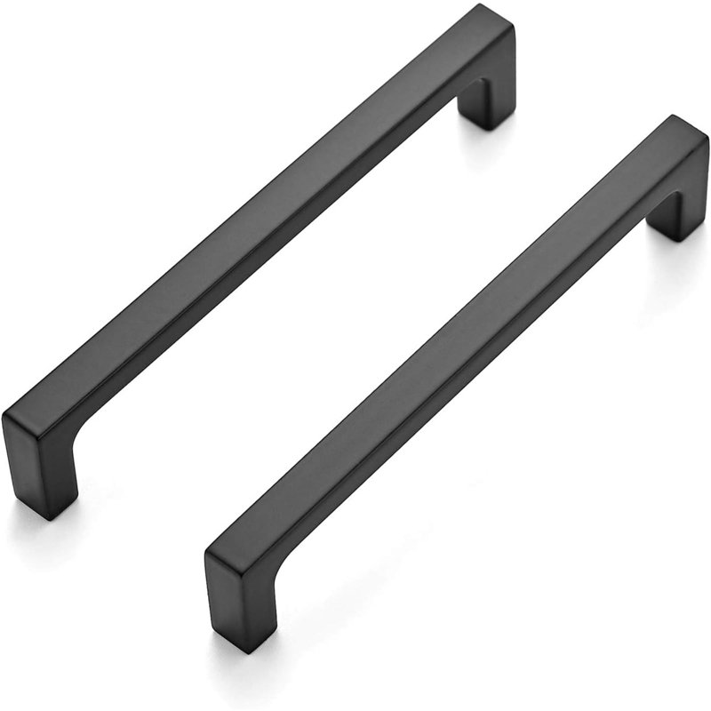 30 Pack Solid  Kitchen Square Cabinet Handles Matte Black Pulls Drawer Pulls Kitchen Cabinet Hardware Handles