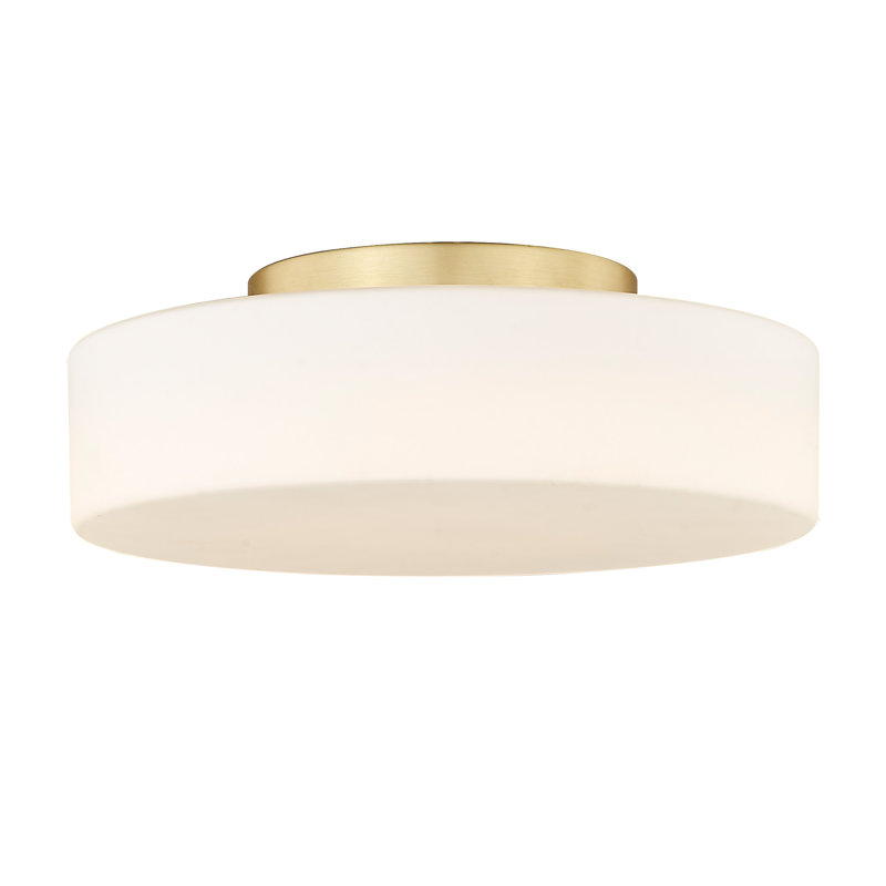 Ullman Glass LED Flush Mount, Brushed Champagne Bronze
