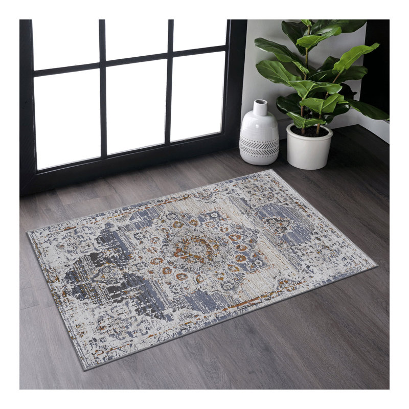 Tapis crème / médaillon Collection, Rectangulaire 2 pi x 3 pi