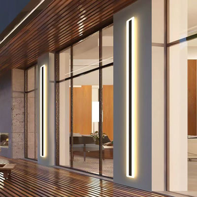 Abbiney Black 150cm H Integrated LED Outdoor Flush Mount