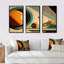 «Vintage Mid-Century Graphics III», reproduction sur toile 3 pièces-87388112-87388113