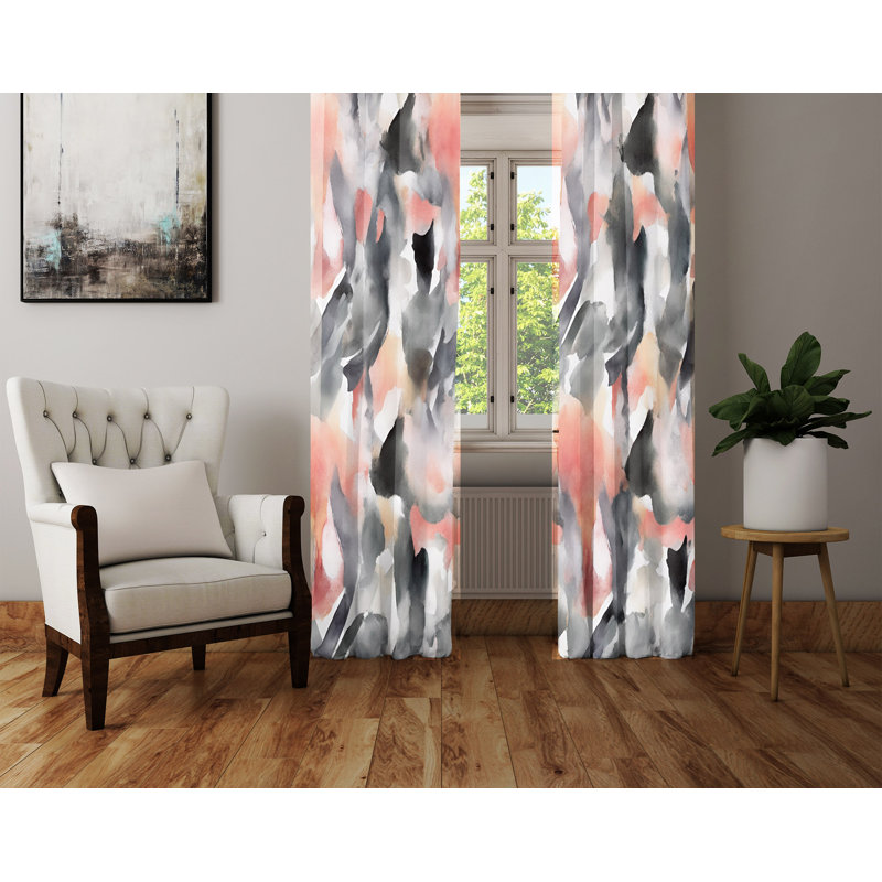 Semi Sheer Curtain Pair, 56" W x 78" L