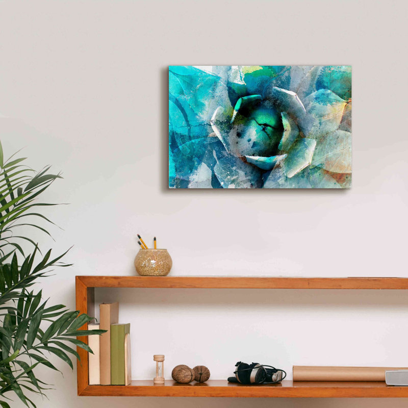 «Agave Abstract I» par Sisa Jasper, art mural sur toile, H 12 po x l 18 po x P 0,75 po
