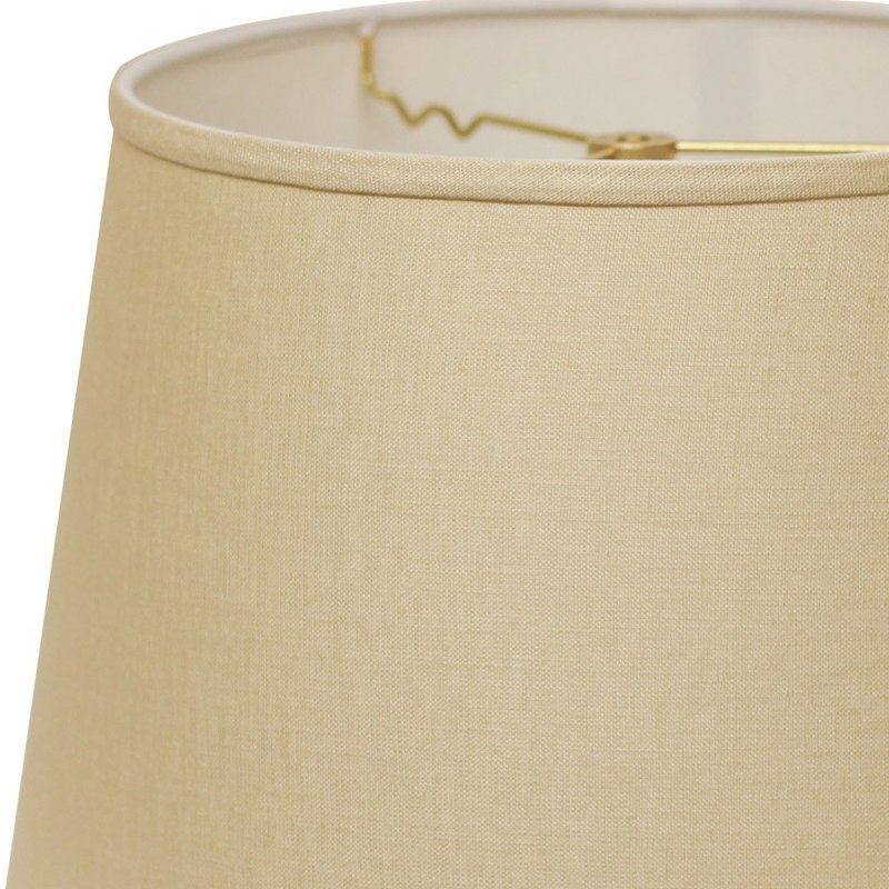 Abat-jour empire en lin beige, H 12 po x l 18 po x P 18 po