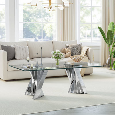 Glass Top Single Coffee Table