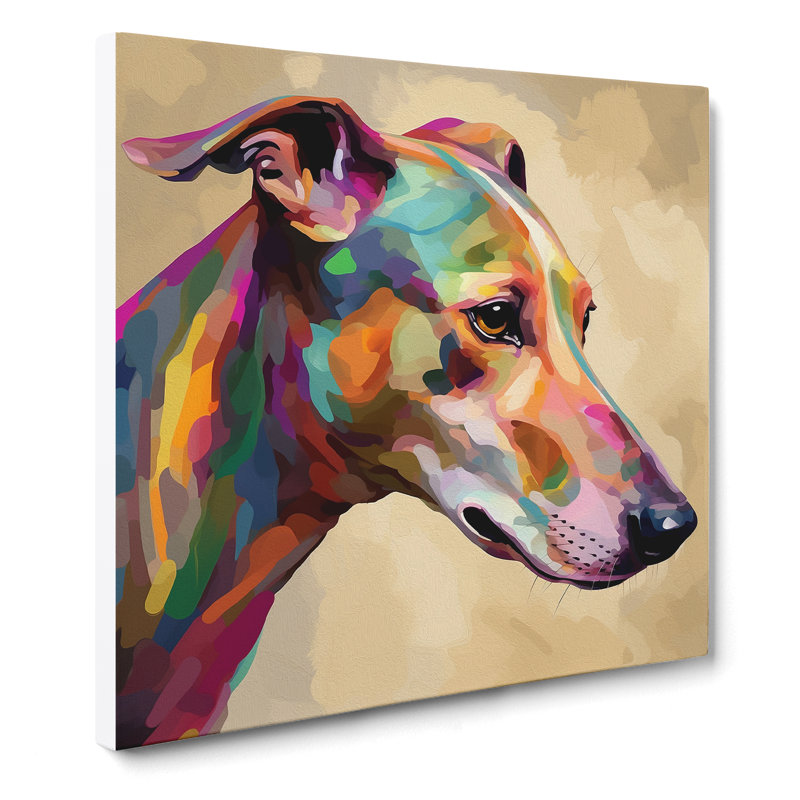 Greyhound Dog Abstract Art No.1 - Print