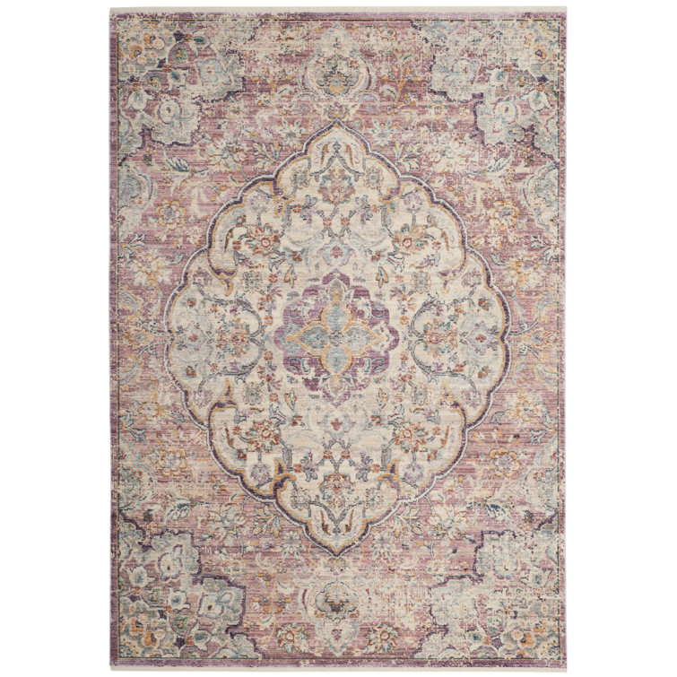 Bachus Damask Viscose Area Rug