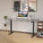 Midtown Value Height Adjustable Standing Desk, Single Motor, 60x30, Grey Strand Top with Black Frame-2013536060-2013536059