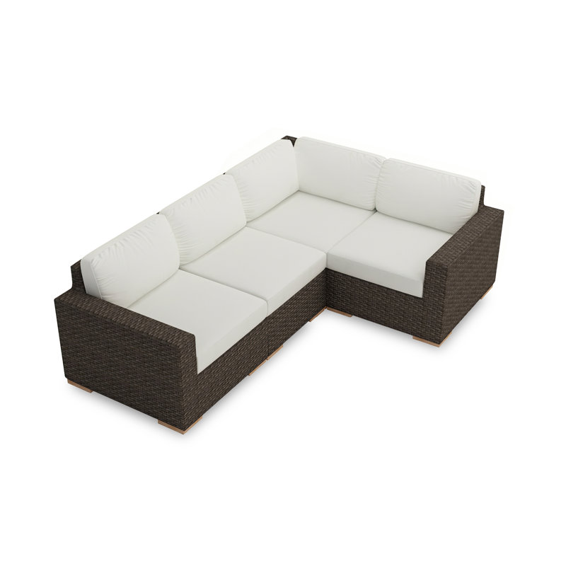 Arden Outdoor 4 - Seat Patio Sectional, Canvas Natural Sunbrella® Canvas