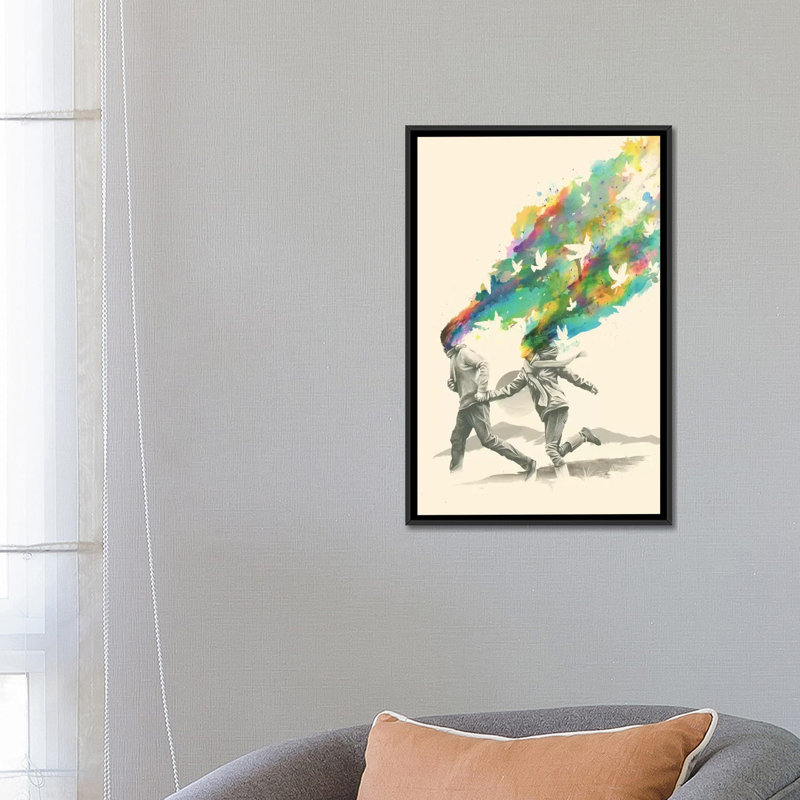 "Emanate" par Nicebleed, impression sur toile, H 26 po x l 18 po x P 1,5 po, Toile encadrée noire, Pas de tapis