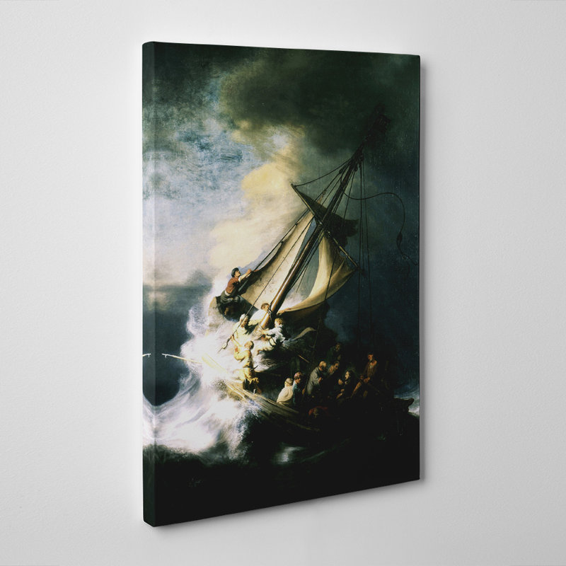 The Storm of the Sea of Galilee by Rembrandt - Wrapped Canvas, 100cm H x 70cm W