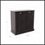 Armoire de trieur de linge à deux compartiments inclinable - noir