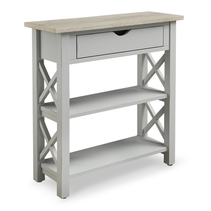 Jelesia 28'' Console Table, Cottage Blue Base/Gray