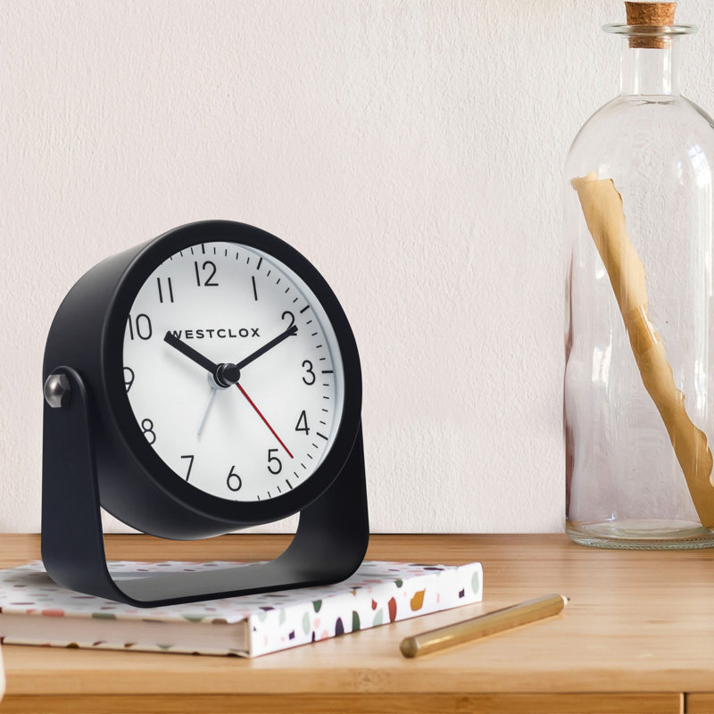 3.5" BLACK WESTCLOX TILT ALARM CLOCK