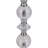 Elegant Crystal Glass Metal Table Lamp for Bedroom Bedside Lighting - Desk Small Accent Lamp for Living Room - Set of 2, 26", Silver & White-1987288217