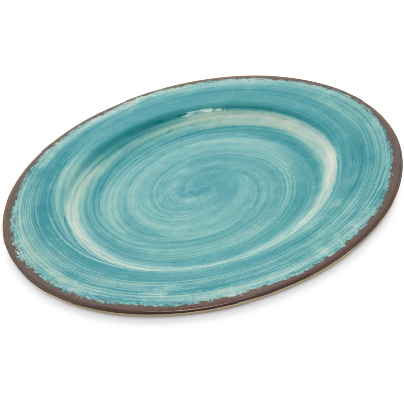 Assiette plate en mélamine 11 po Darrion, Aigue-marine