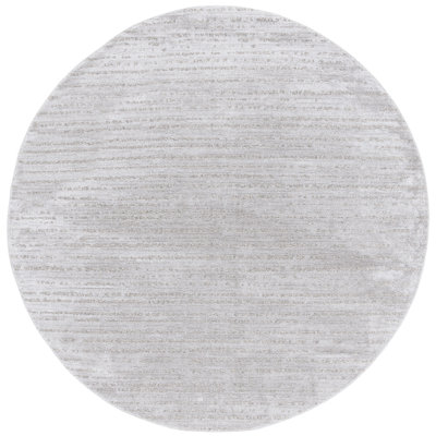 Tapis abstrait en polypropylène / polyester / jute / sisal tissé à la machine Shabbona gris clair / gris