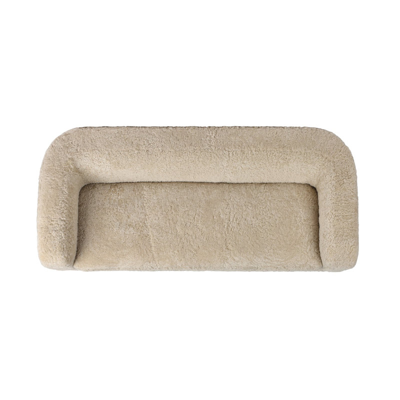 Gidget Sofa, Beige Shearling