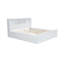 Lit plateforme en bois avec tête de lit multi-rangement, USB et tiroirs-287024640