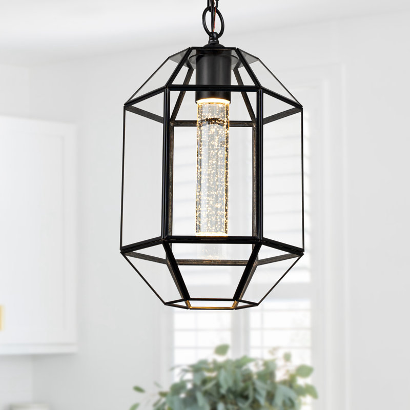 Luminaire suspendu géométrique à 1 lumière DEL