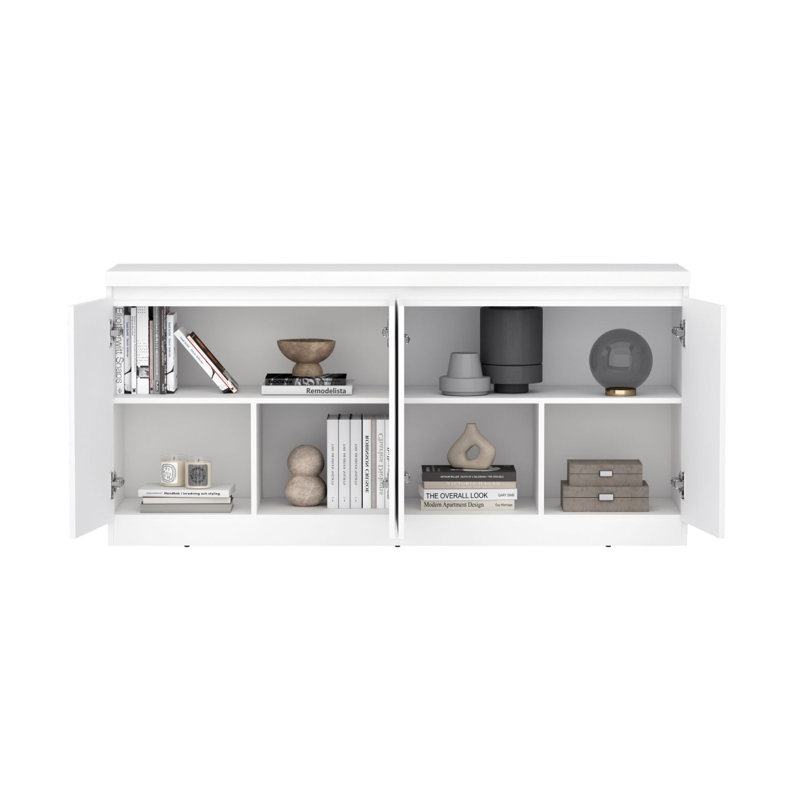 Buffet viennois de 62 po en blanc