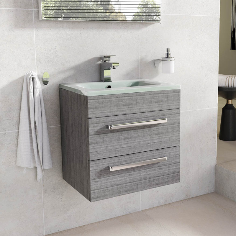 Whitfield 515mm Single Bathroom Vanity with Integrated Glass Basin