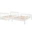 Lit superposé avec escalier et lit gigogne simple - blanc, espace de rangement complet et blanc magique pour la chambre à coucher-1164786330