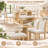 6-Piece Dining Room Set - Upholstered Chairs & Padded Bench For Comfort-1394027607