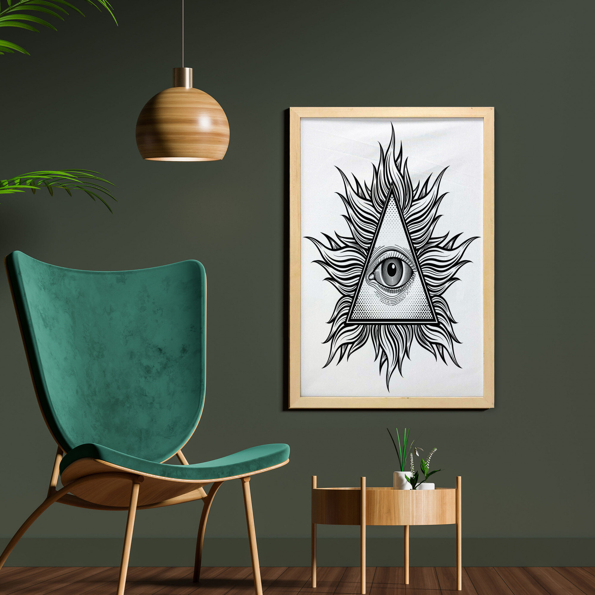 Blackwork tattoo flash. Eye of Providence. Masonic symbol. All seeing eye  inside triangle pyramid. New World Order. Isolated vector illustration  Stock Vector | Adobe Stock