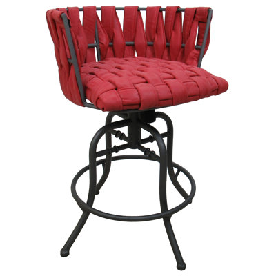 Hyypio Metalona  Swivel Tilt Metal Bar Stool 