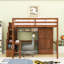 Lit mezzanine double avec bureau intégré, garde-robe et station de charge USB-1089243178
