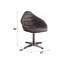 Fauteuil d'appoint en cuir fleur antique avec fonction pivotante, idéal pour les espaces de bureau et de réunion avec support robuste et design moderne