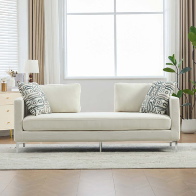 Chaise longue rembourrée en chenille moderne avec confort d'assise profond
