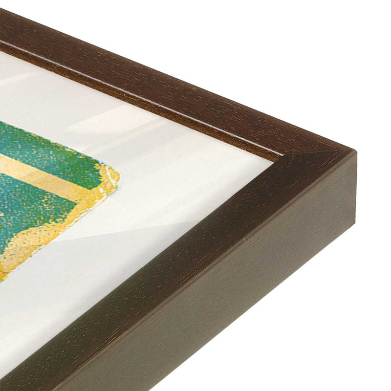 Ensemble de 4 impressions «Take the Long Way», 36 po x 24 po, Impression encadrée, Brun Belvinder