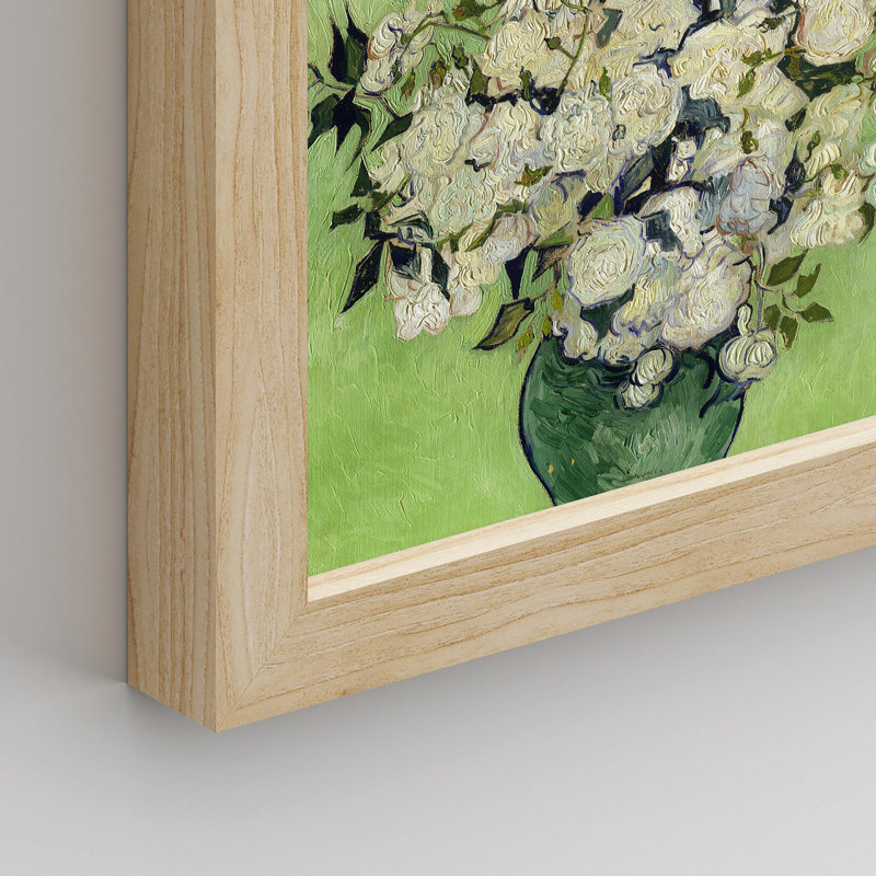 Fine Art Flower Motif floral variété abstraite géométrique 7 pièces, Cadre naturel naturel, H 8 po x l 10 po