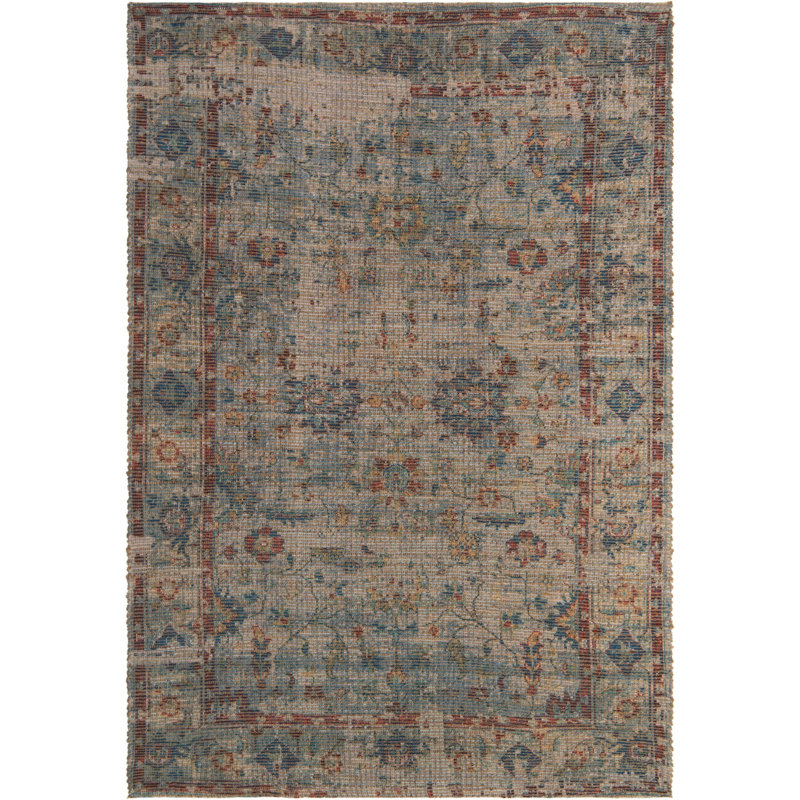 Micharl Cotton Ikat Indoor Rug, Rectangle 6'1" x 9'
