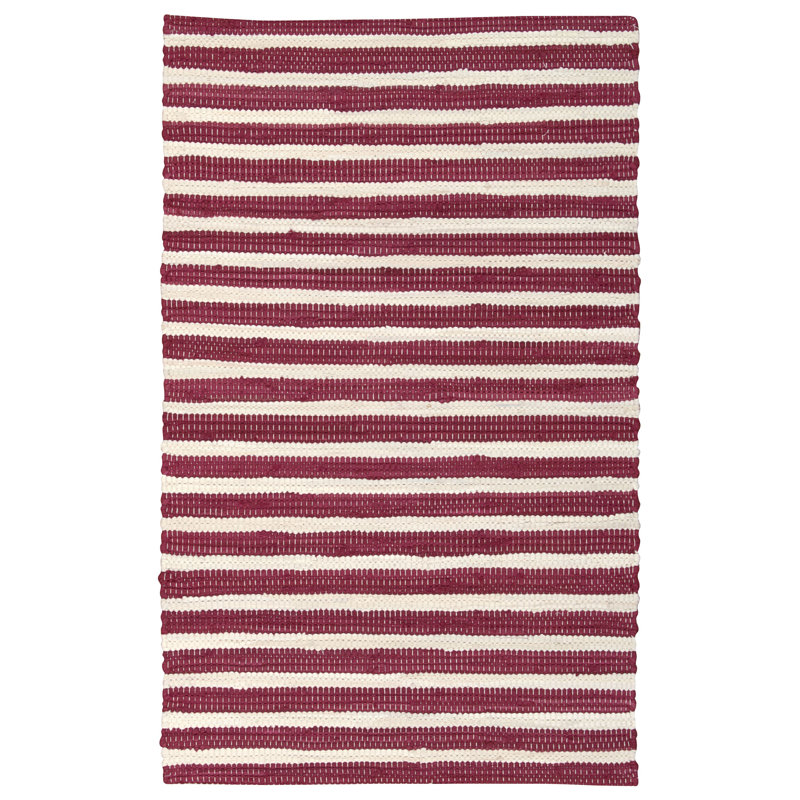 Wykoff Cotton Striped Indoor Rug, Rectangle 2' x 3'