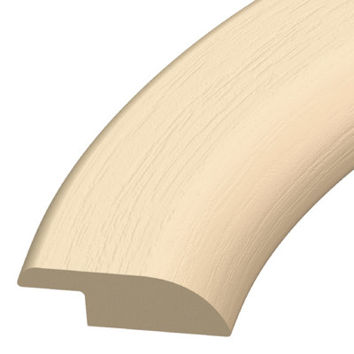 Rubber 0.5'' W x 94'' L Overlap Reducer in Oak Wood Grain