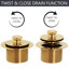 Ensemble de drain de baignoire en PVC 1-1 / 2 "x 12" avec trop-plein à deux trous avec trop-plein-37145631