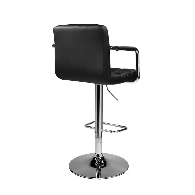 Tabouret de bar pivotant à hauteur réglable Dibella, Noir