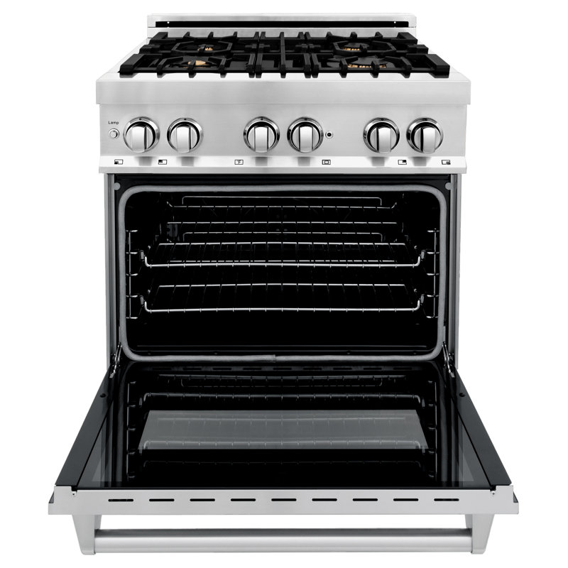 ZLINE 30" Legacy Dual Fuel Range, Brass Burners Stainless Steel