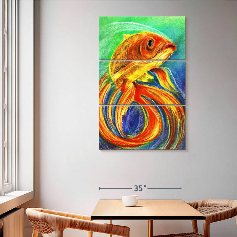 Brampt Gold Betta Fish, 65" H x 42" W