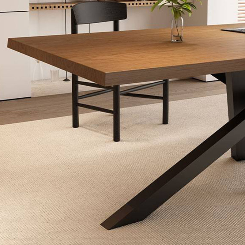 Solid wood desk long office table simple design, 29.53" H x 62.99" W x 27.56" D