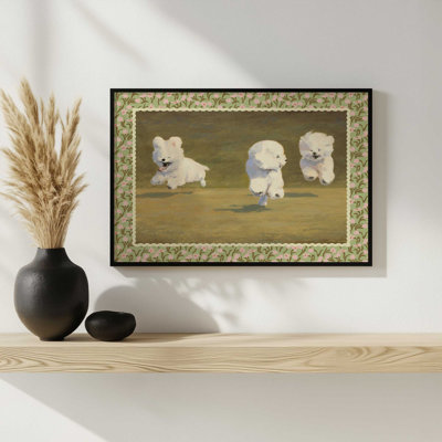 Three Dogs Running By NKTN Art Print