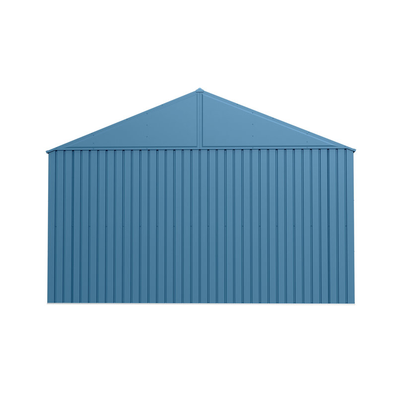Blue Grey 12x14 Steel Storage Shed with Swing Doors