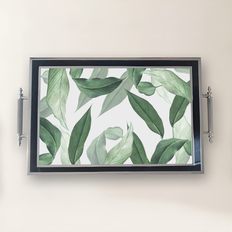Elegant Glass Tray, 19.7 x 11.4 x 1.4 inches | 100% Durable Glass Construction | Easy to Clean with Damp Cloth | Ideal for Serving, Decorative Display, and Organizing | Stylish Addition to Home Décor