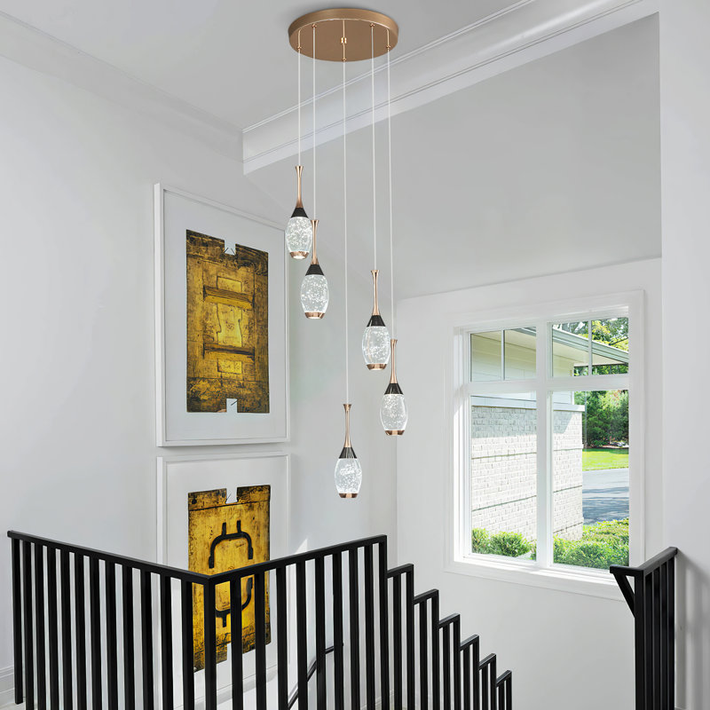 Luminaire suspendu en cristal Illona Mini, Trois lumières