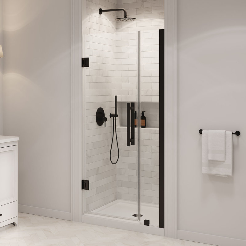 OVE Decors Panama 36 In. W X 32 In. D X 74 3/4 In. H Alcove Frameless Pivot Hinge Shower Door Kit In With Base Pan, 2025