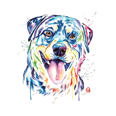 Rottweiler by Lisa Whitehouse - Wrapped Canvas Painting