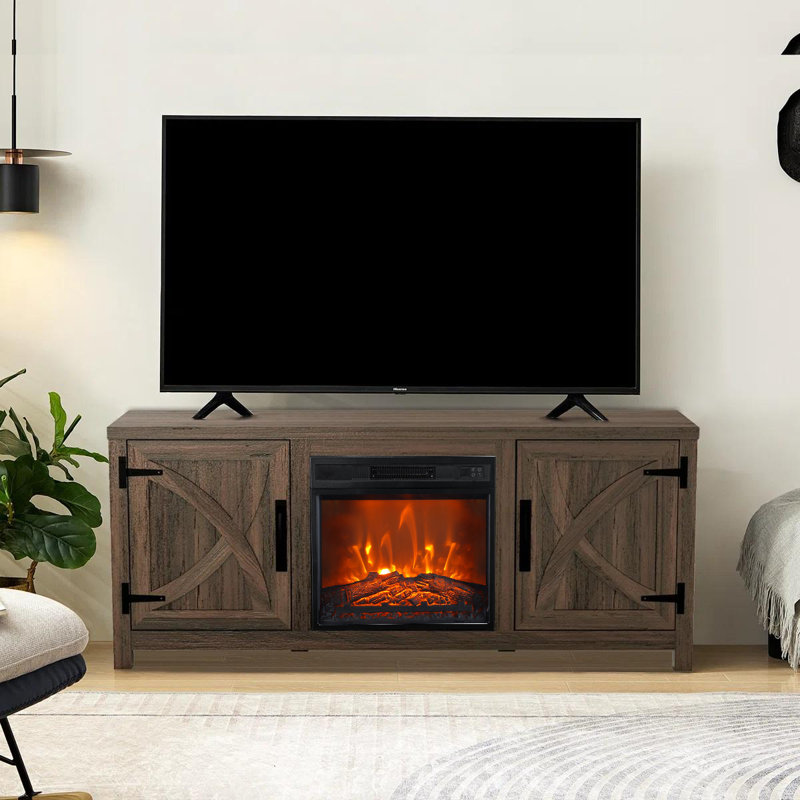 58" Tv Stand For Tvs Up To 65 Inch, Media Entertainment Center With Storage Cabinets, White Modern Tv Cabinet For Living Room